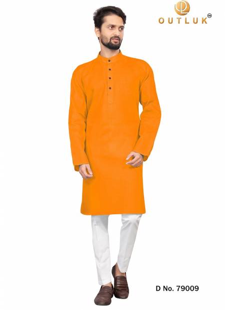 Yellow Colour Outluk 79 Fancy Ethnic Wear Kurta With Pajama Collection 79009